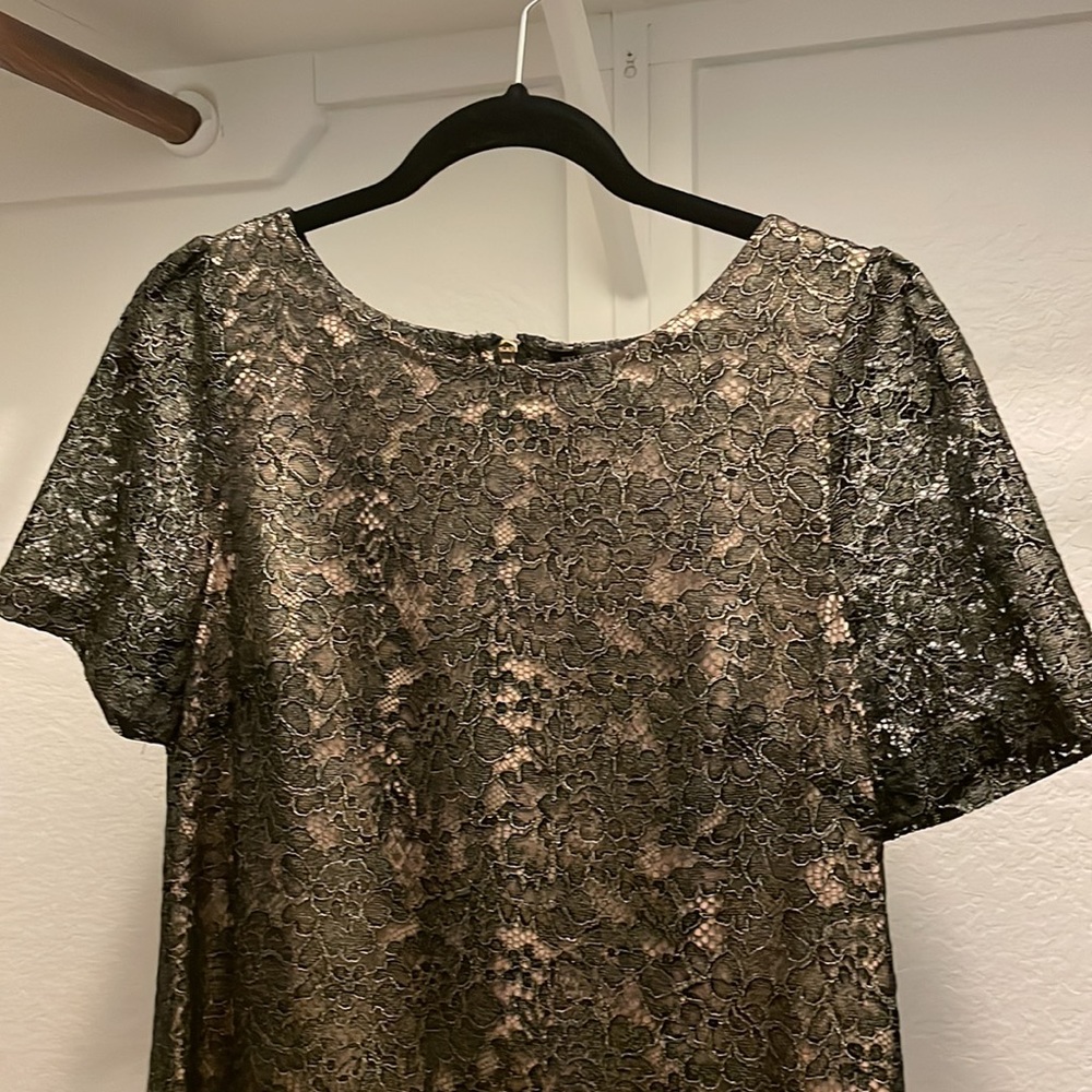 Black & Gold Lace Dress